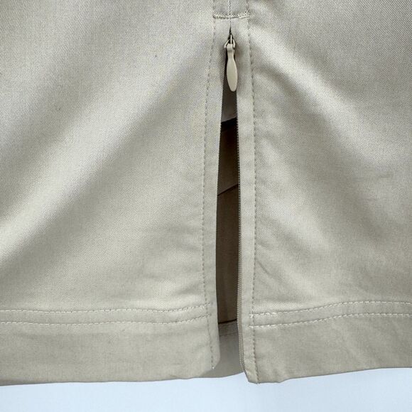 NIKE Vintage Silver Tag Khaki Zip Slit Mini Golf Skort Skirt Size Small 4 - Picture 2 of 8